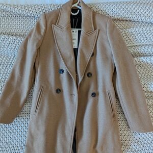 Zara Camel Beige Tailored Coat